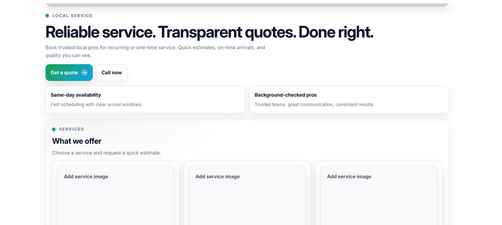 Local Home Service Business theme preview